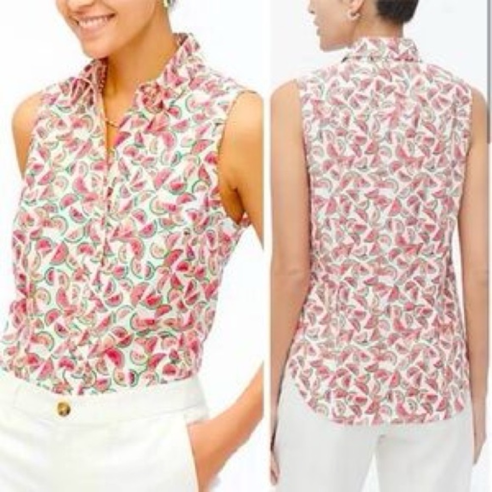 J.Crew Watermelon Print Sleeveless Top